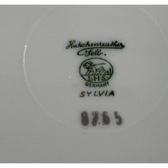 Hutschenreuther Sylvia Round Butter Covered Dish Set Grey Rose German Porcelain - Picture 3 of 8